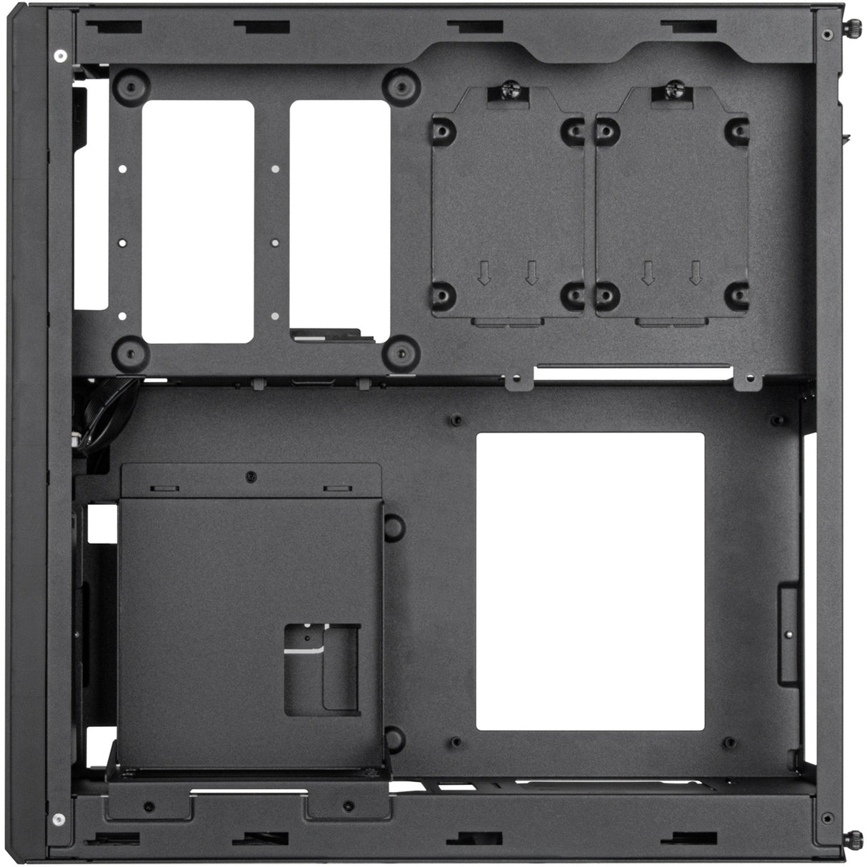 Silverstone milo 12 mini tower behuizing (zwart | 2x usb-a | 1x usb-c)