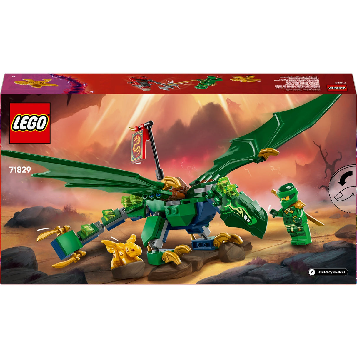 Lego 71829 ninjago lloyds zelený lesní drak | 2 ks