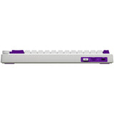 Lorgar kbp70mw, gaming toetsenbord (wit, us lay-out, logar toxic purple, 65%, rgb, hot-swappable, pbt double-shot, bluetooth 2.4ghz usb)