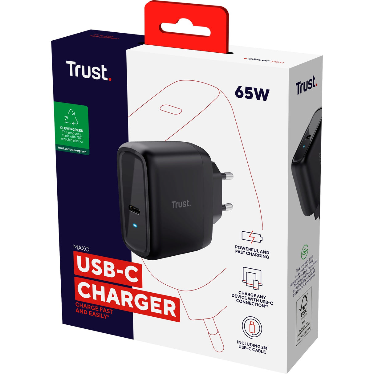Trust Trust Maxo USB-C nabíječka 65 W