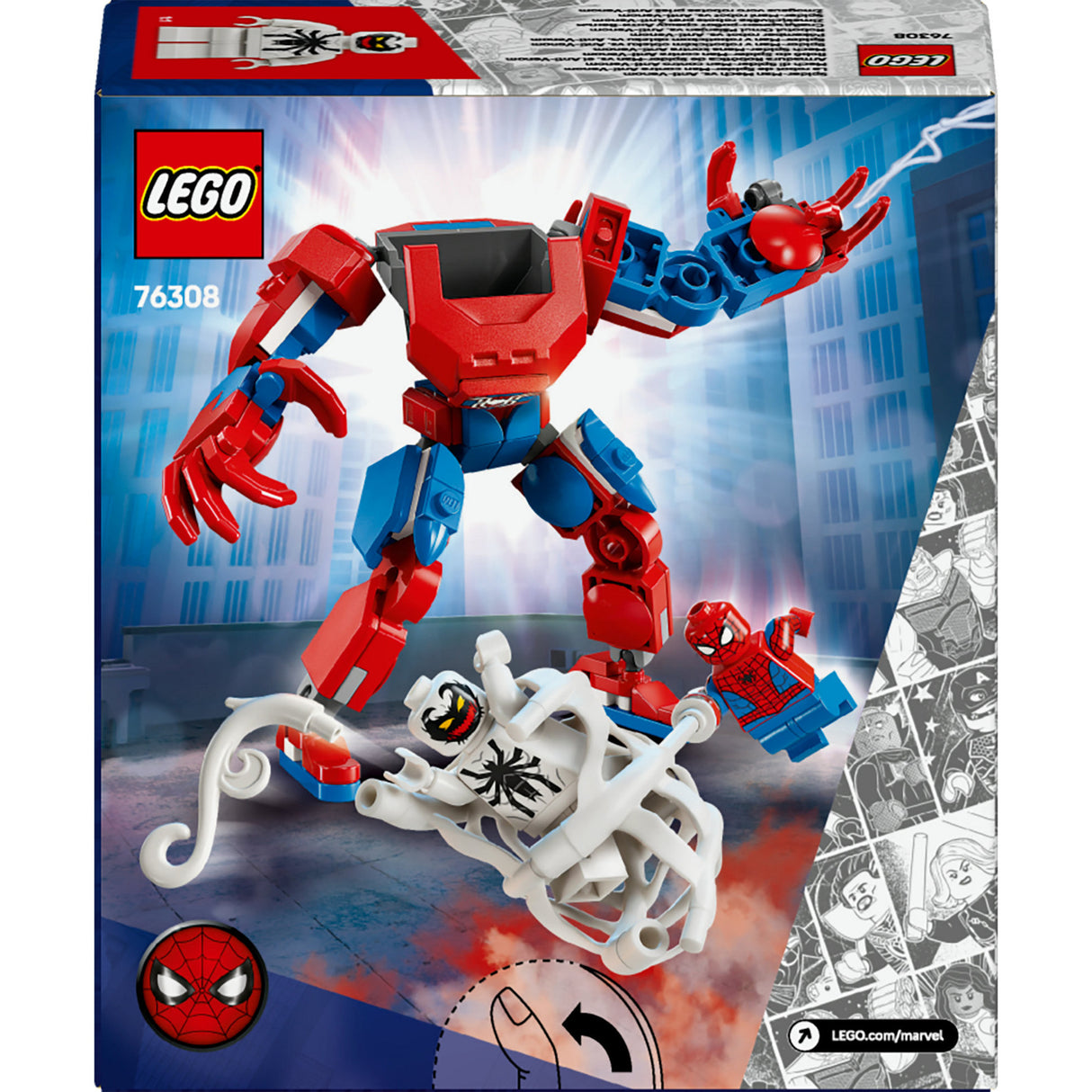 Lego super heroes 76308 spider-man mech vs. anti-venom