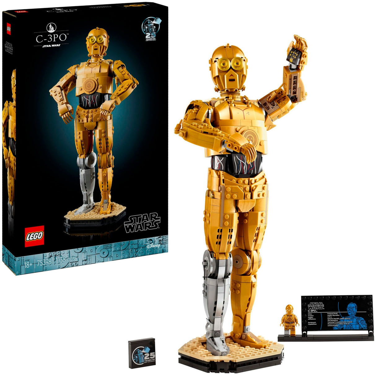 Íosluchtaigh lego star wars 75398 c-3po