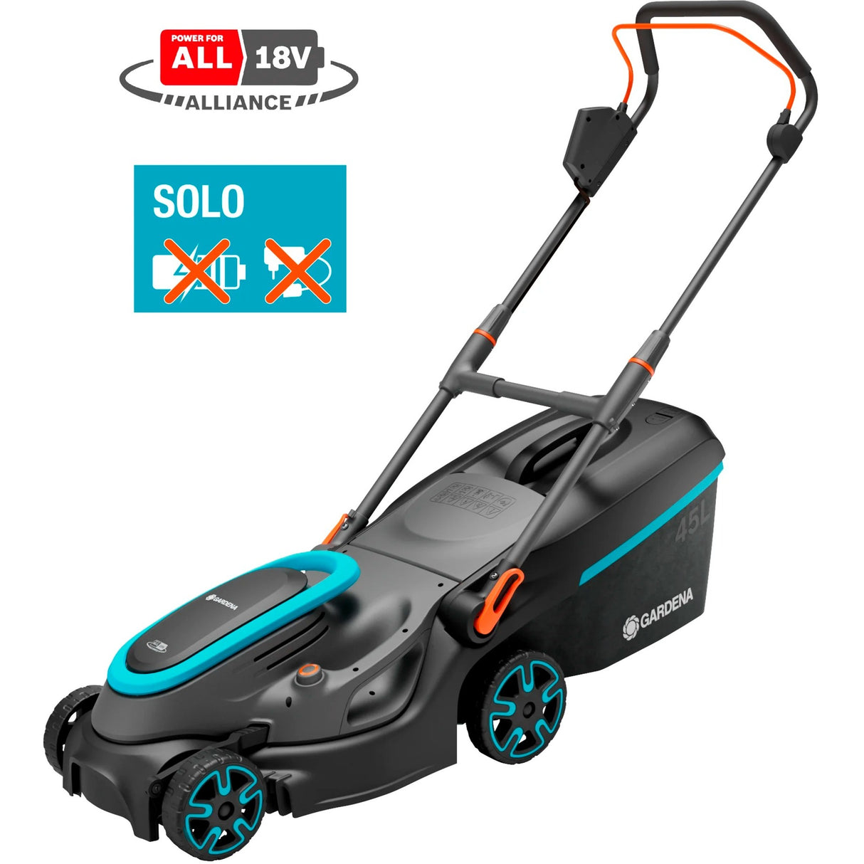 Gardena Battery Lawn Mower PowerMax 37 36V P4A Solo - 14638-55 14638-55