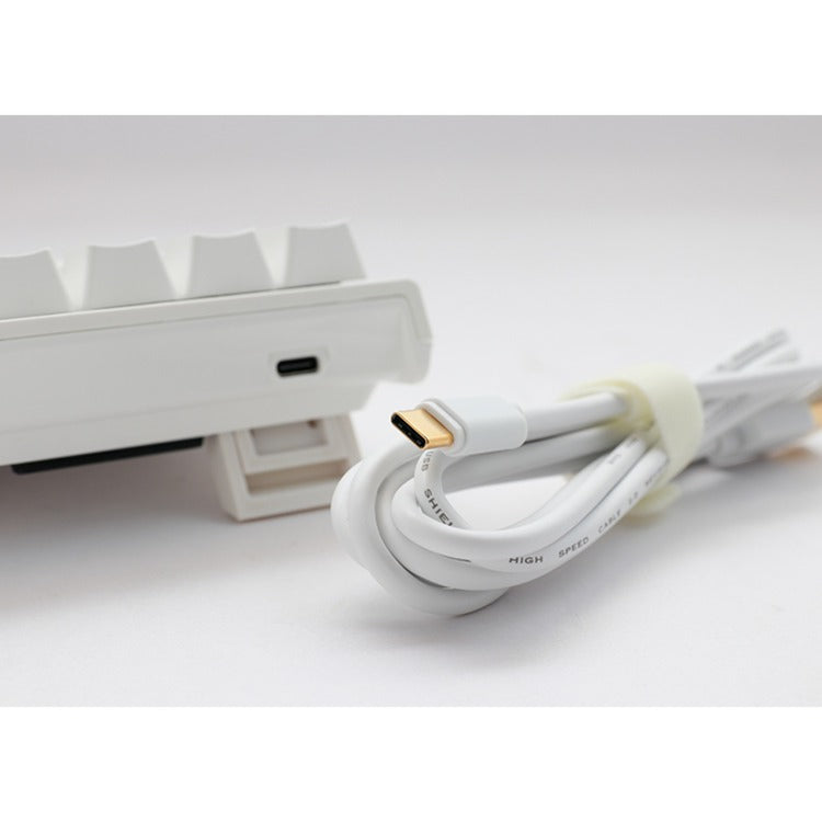 Ducky One 2 Pro Mini White Classic, gaming keyboard (white, US layout, Cherry MX Red, RGB LED, double-shot PBT, Quack Mechanics, 60%)