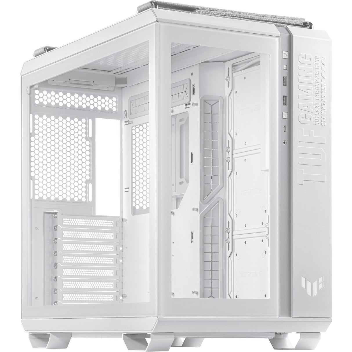 Asus TUF Gaming GT502 Midi Tower Case (white | 2x USB-A | 1x USB-C | tempered glass)