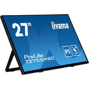 Iiyama ProLite T2755MSC-B1 27 touchscreen monitor (black, HDMI, DisplayPort, 2x USB-A)