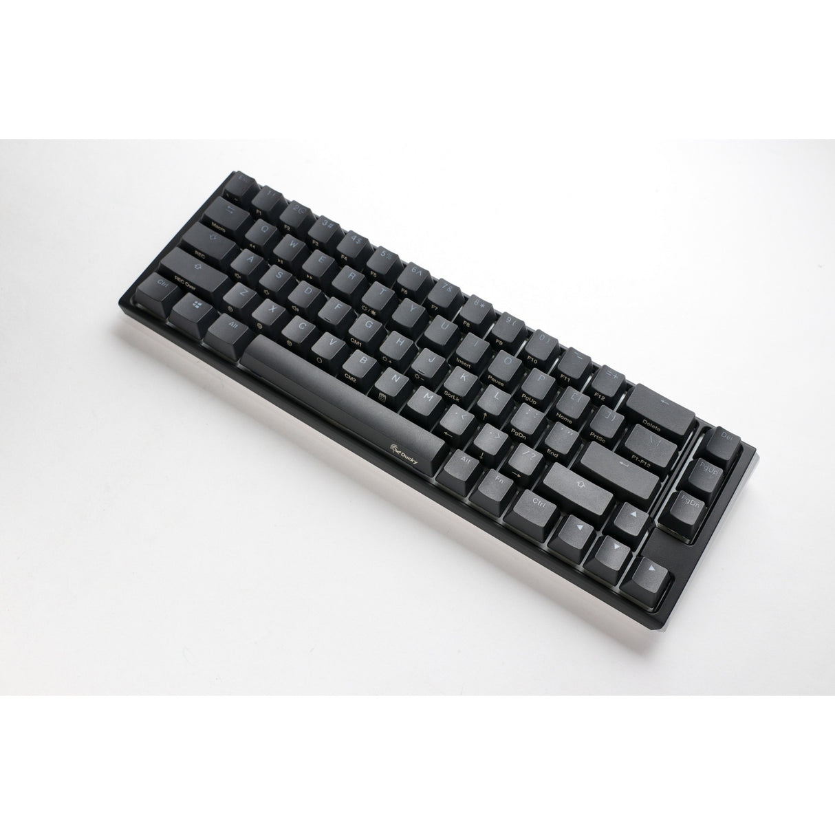 Ducky one 3 classic sf, keyboard (black white, US layout, Cherry MX Brown, RGB LED, double-shot PBT, hot-swappable, Quack Mechanics, 65%)