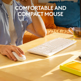 Logitech mk295 silent wireless keyboard and mouse combo, desktopset (grijs, us-international)
