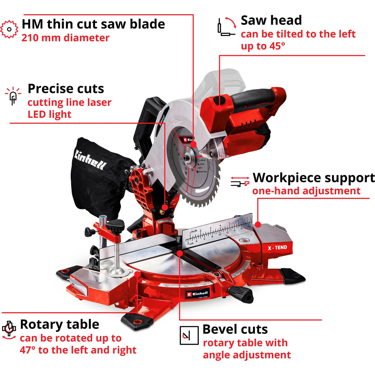 Einhell Batterie Hood Mitter gesinn Te-Ms 18, 210 Lio