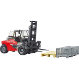 Bruder Linde HT160S targonca raklappal és 3 raklapketreccel