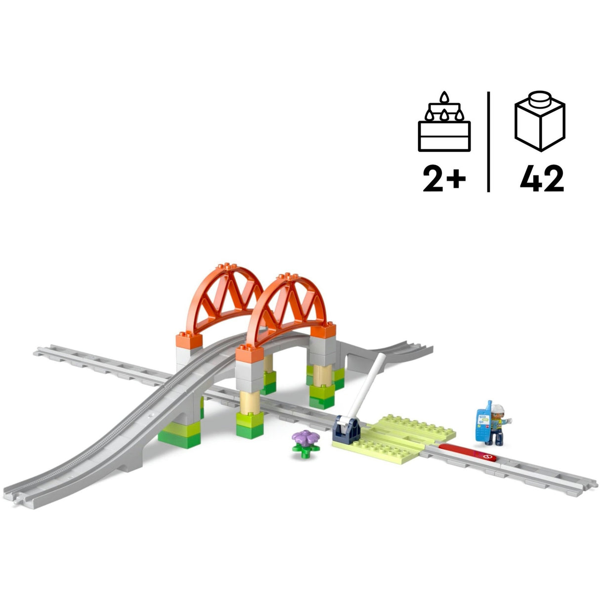 Lego Duplo Town 10426 Train Bridge and Tracks Expansion Set