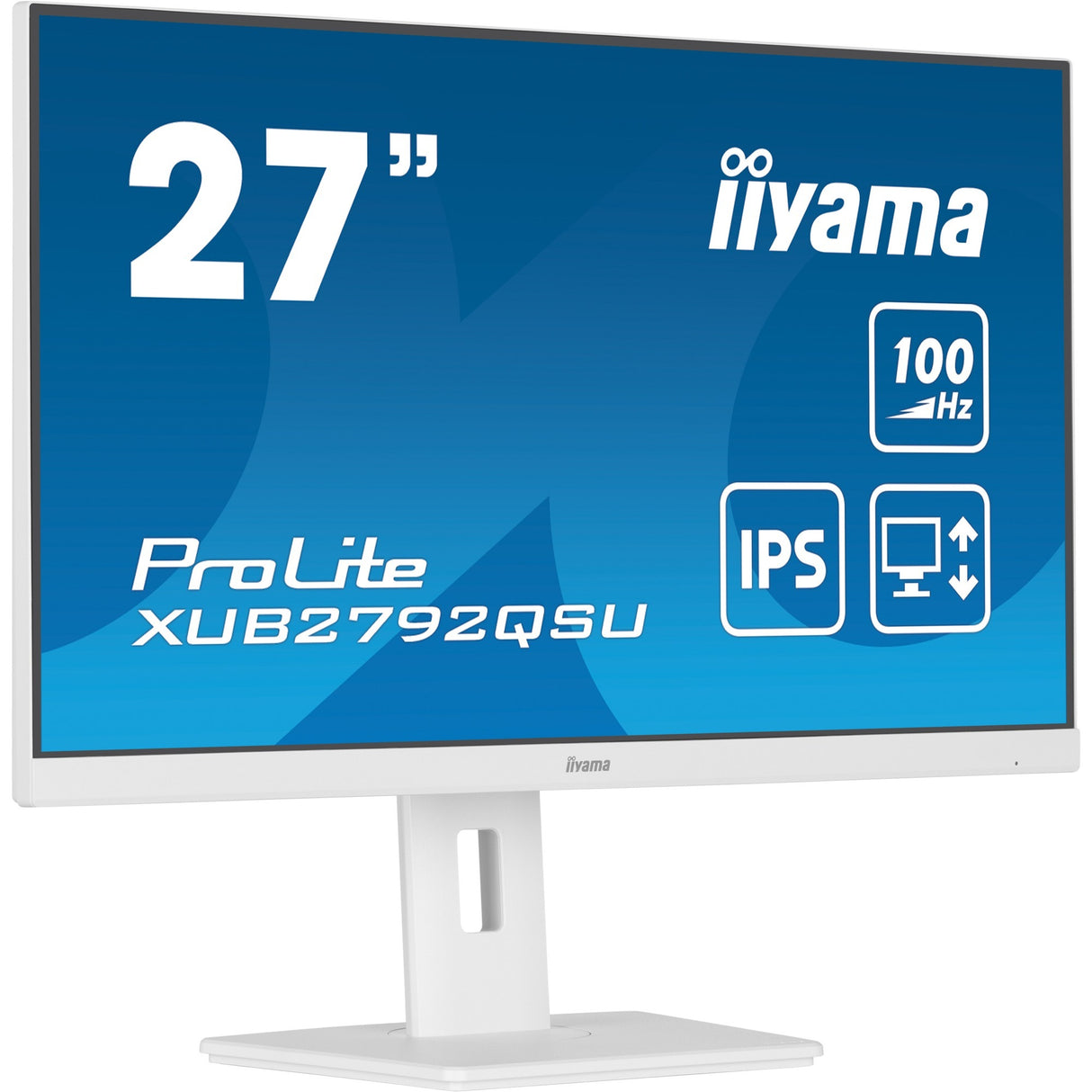 Iiyama ProLite XUB2792QSU-W6 27 monitor (white, HDMI, DisplayPort, 4x USB-A, USB-B)
