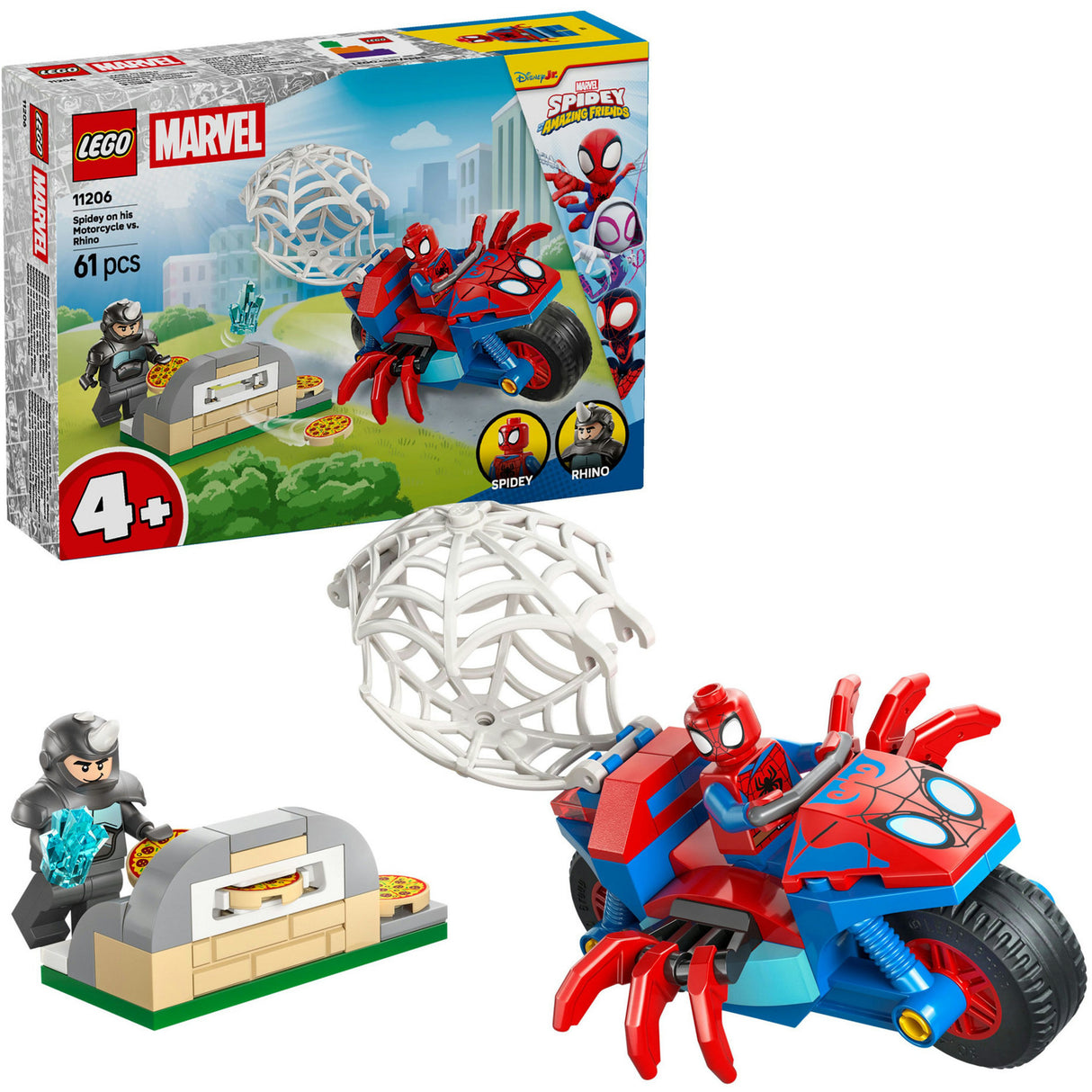 Lego Marvel 11206 Spidey sulla sua moto contro il rinoceronte