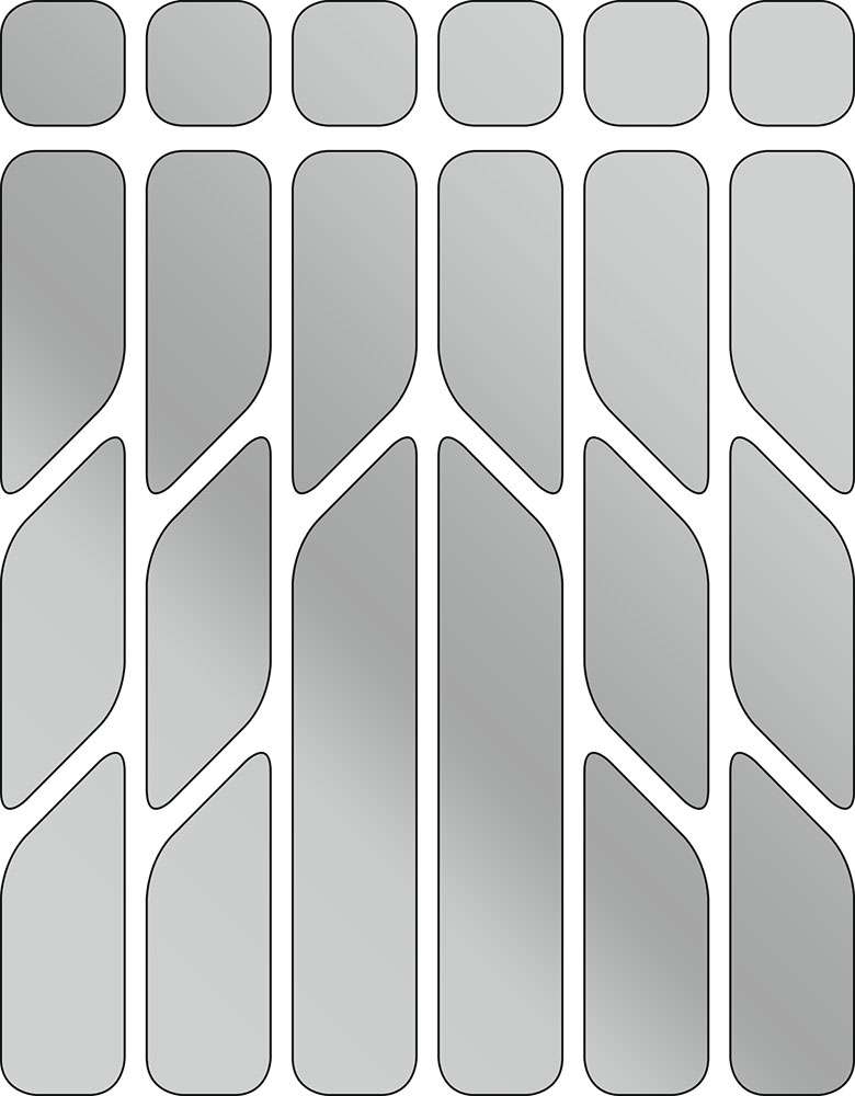 Rie:sel design reflective sticker set 'reflex' silver
