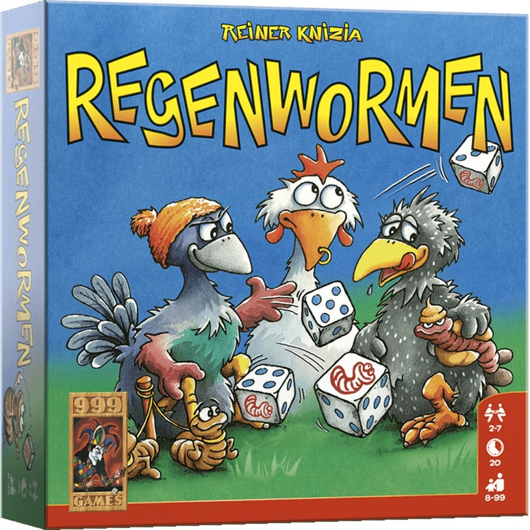 999 Games Regenwormen dice game (Dutch, 2 - 7 players, 20 minutes, from 8 years)