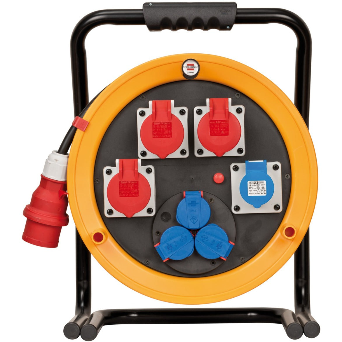 Brennenstuhl brobusta cee 4 ip44 cable reel, 40m rn-cable (yellow black, 40m rn-cable)