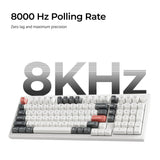 Keychron q5 ultra-m3 8k wireless custom mechanical keyboard (zwart, us lay-out (qwerty), silk pom banana, 96%, rgb, hot swap, 8k, 2.4 ghz | bluetooth 5.2 | usb-c)