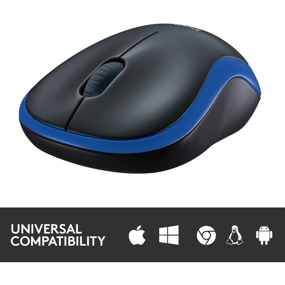 Logitech wireless mouse m185 (blauw, retail)