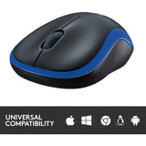 Logitech wireless mouse m185 (blauw, retail)