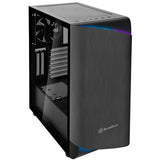 Silverstone seta a1 midi tower behuizing (zwart titanium | 2x usb-a | 1x usb-c | rgb | tempered glass)