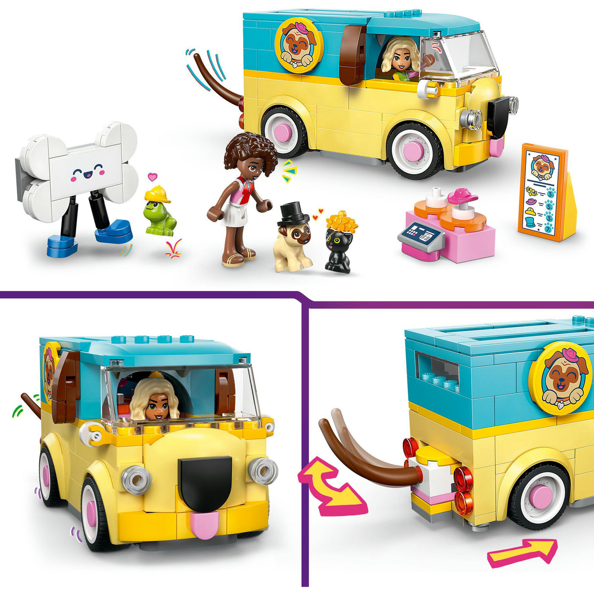 Lego friends 42678 van com acessórios de animais | 2 peças