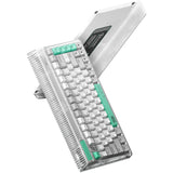 Iqunix OG80 Wormhole Wireless Mechanical Keyboard, Gaming Keyboard (Gray Green, US Layout, Cherry MX Brown, RGB LEDs, 80% (TKL), Hot-Swappable, PBT, 2.4GHz | Bluetooth 5.1 | USB-C)
