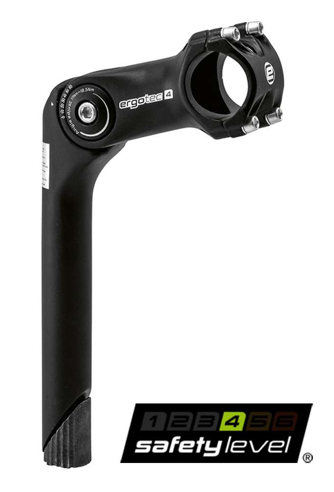 STEM ERGOTEC 25.4 Short regolabile 31.8 Invia Ergotec nero