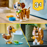 Lego schattige dieren: speelse puppy constructiespeelgoed (31382)