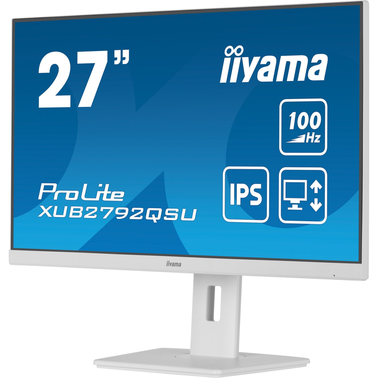 Iiyama ProLite XUB2792QSU-W6 27 monitor (white, HDMI, DisplayPort, 4x USB-A, USB-B)