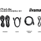 Iiyama ProLite XUB2492QSU-B1 23.8 Monitor (Black (matte), HDMI, DisplayPort, 3x USB-A, USB-C)
