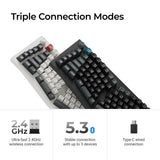Keychron q13 ultra-p1 8k wireless custom mechanical keyboard (wit, us lay-out (qwerty), silk pom red, 96%, rgb, hot swap, 8k, 2.4 ghz | bluetooth 5.2 | usb-c)