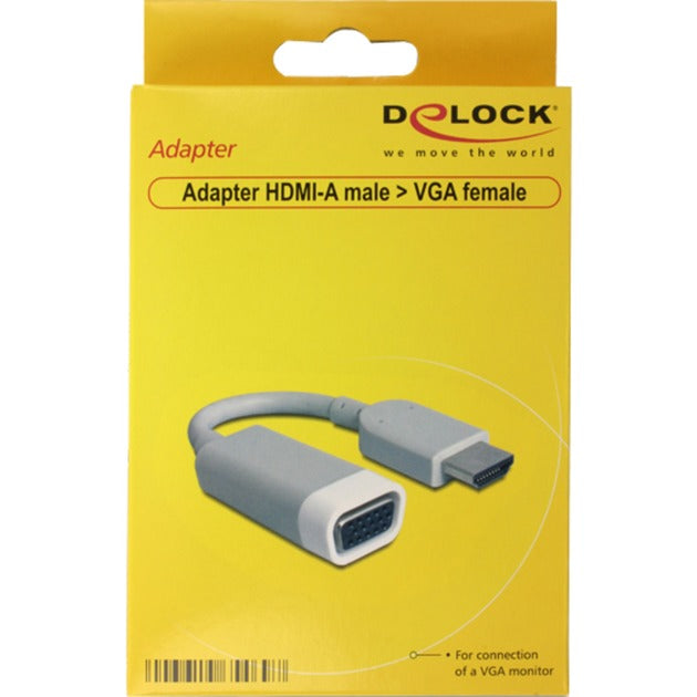 Delock HDMI A > VGA Adapter (Grey, 0.15 meter)
