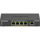 Netgear 5-port gigabit ethernet poe+ unmanaged switch (gs305pp) (zwart)