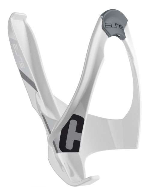 Elite cannibal bottle cage white shiny