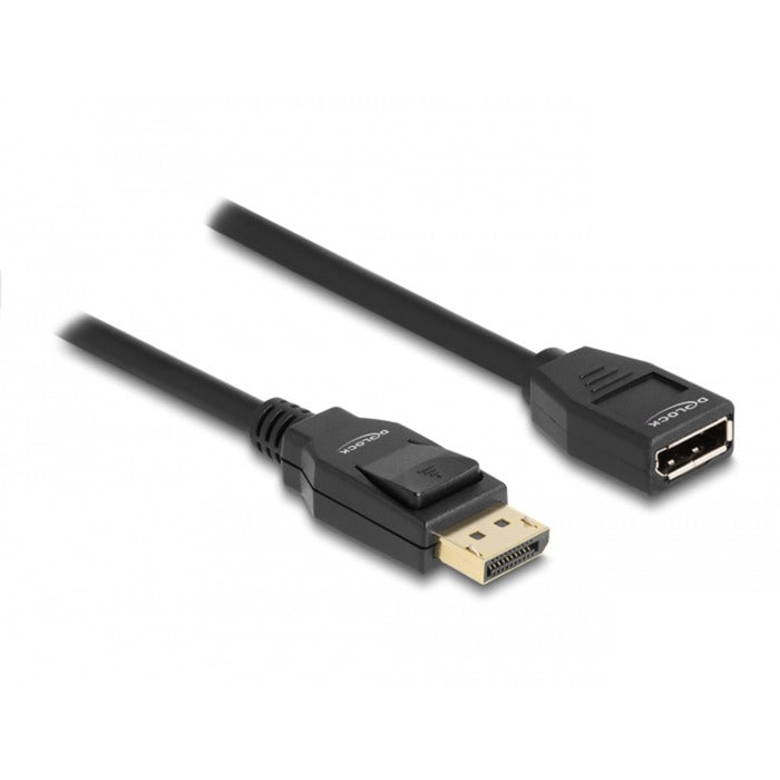 Delock DisplayPort 1.2 Extension Cable (black, 2 meter, 4k 60 Hz)