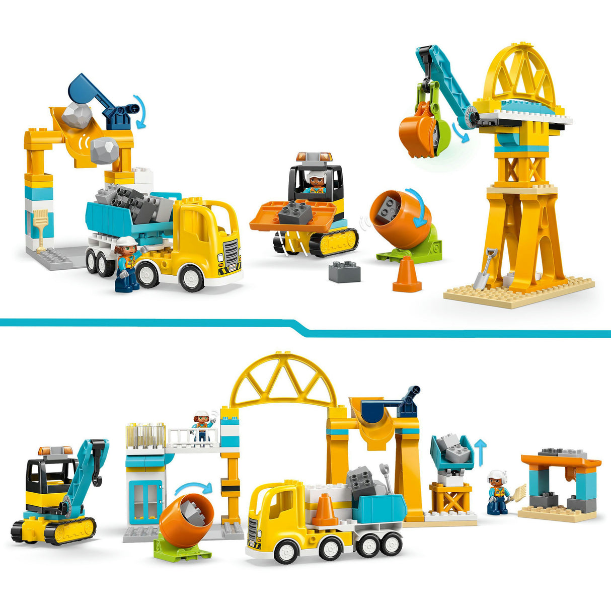 Lego Duplo Town 10476 Cantiere e veicoli 3in1