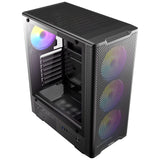 Antec vx310 argb midi tower behuizing (zwart | 3x usb-a | tempered glass)