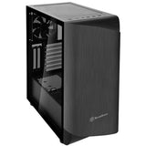 Silverstone seta a1 midi tower behuizing (zwart titanium | 2x usb-a | 1x usb-c | rgb | tempered glass)