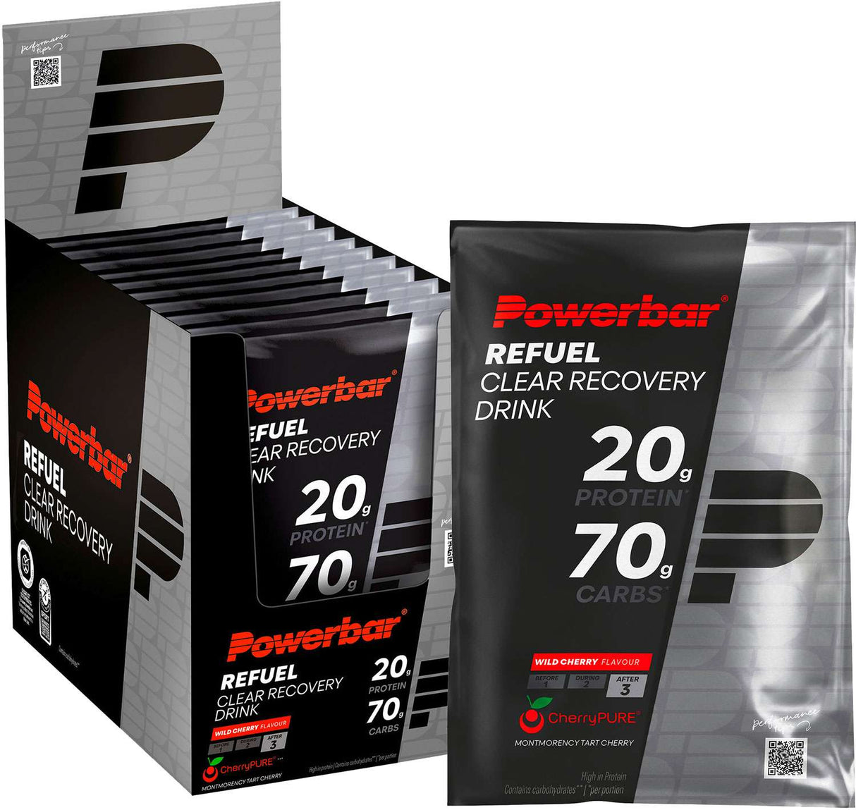 Powerbar black line refuel clear recovery drink 10x97g