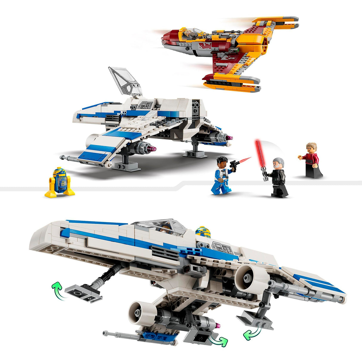 E-Wingus vs. Shin Hati's Starfighter Spaceship Set