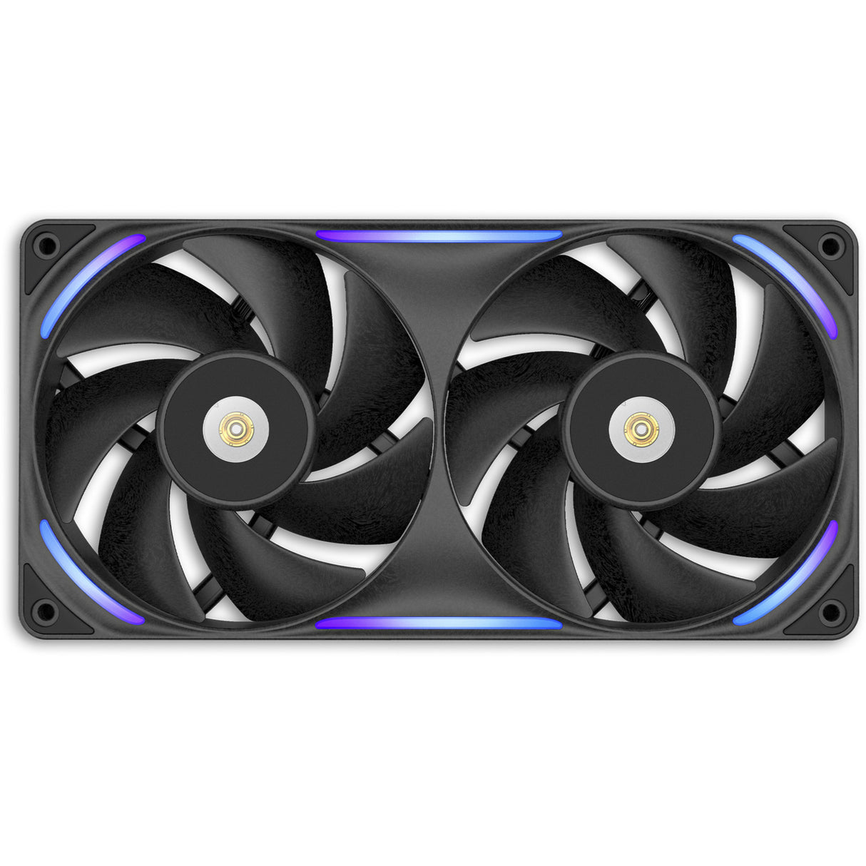 Nzxt f240x rgb case fans (zwart, 2 stuks, 240 x 120 x 30 mm, pwm)