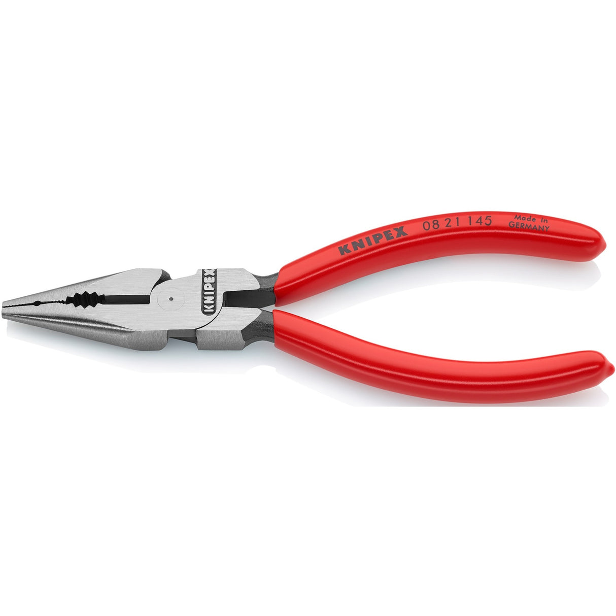 Knipex Combination Pliers, pointed, polished, plastic 145mm - 0821145