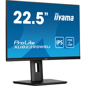 Iiyama prolite xub2395wsu-b5 22.5 monitor (black, hdmi, displayport, vga, 2x usb-a, usb-b)