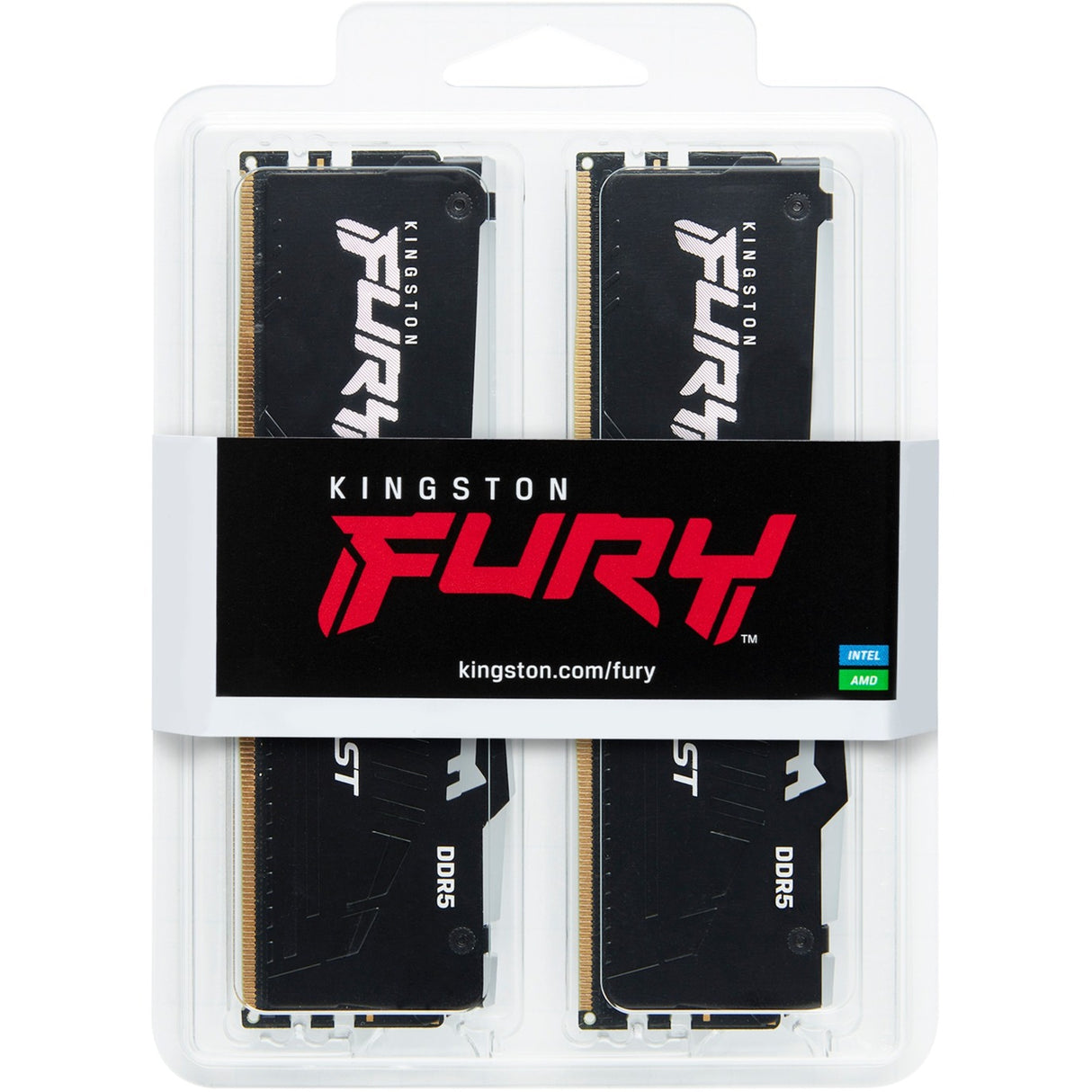Kingston Fury 64 GB DDR5-6000 (2x 32 GB) Memory Kit (Black, KF560C36BBEAK2-64, Beast RGB, EXPO)