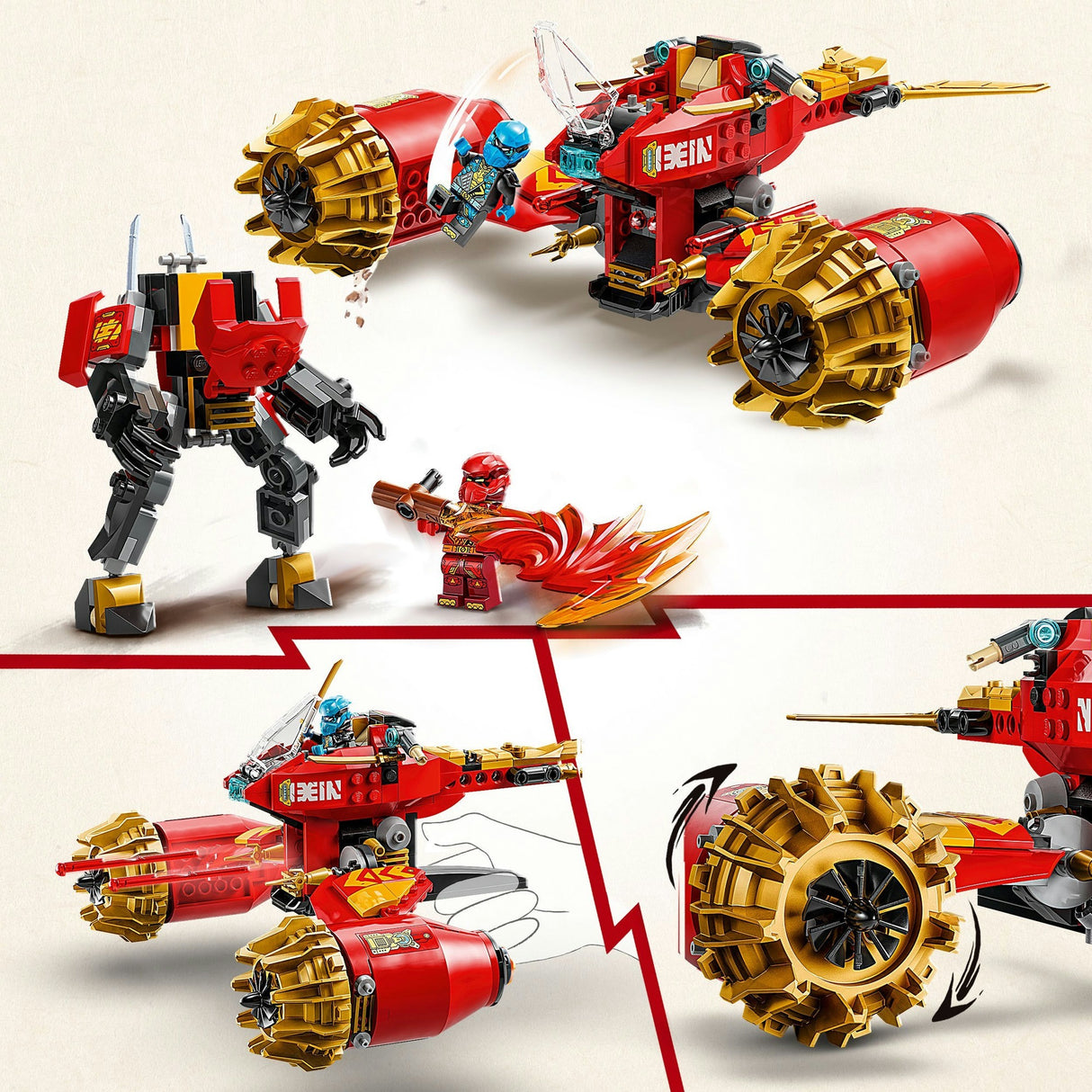 Lego Ninjago 71830 Le véhicule de tempête mecha de Kai