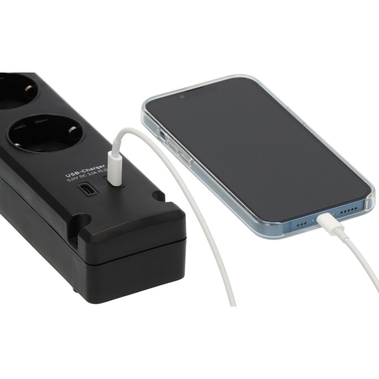 Brennerstuhl Bremounta power strip with 2 USB C charging sockets | 5-fold | black | 3m h05vv-f 3g1.5 - 1150660415