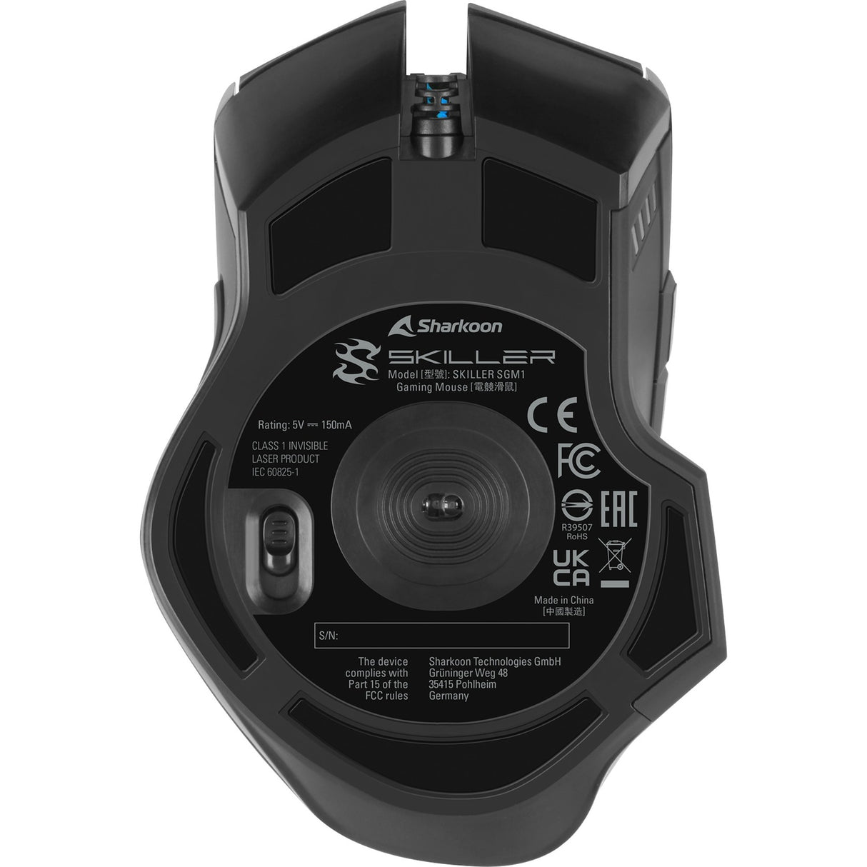 Sharkoon Skiller SGM1 RGB Gaming Mouse (Black, 10,800 DPI, RGB LEDs)