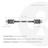 Club 3D DisplayPort 2.1 Bi-Directional Vesa DP80 certificeret