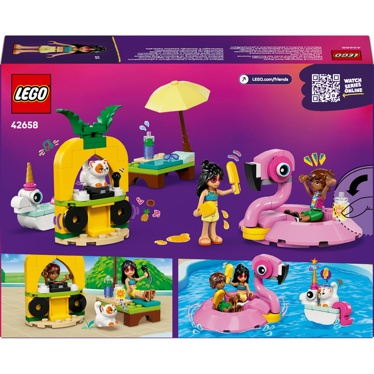 Lego classic 42658 pool party s plameňákem a jednorožcem