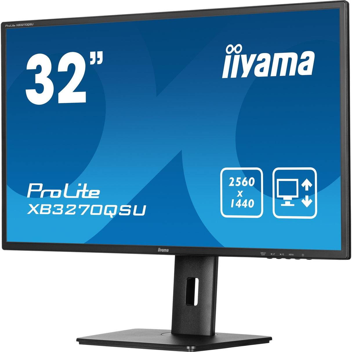 Iiyama ProLite XB3270QSU-B1 31.5 Monitor (Black, HDMI, DisplayPort, 3x USB-A, USB-B)